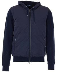 Herno - Nylon And Pique Knit Cardigan - Lyst