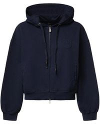 Pinko - Cotton Zip-Up Sweatshirt - Lyst