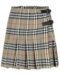 Burberry - Wool Mini Kilt - Lyst
