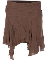 Isabel Marant - Flounced Asymmetric Mini Skirt - Lyst