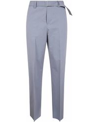 Lardini - Silk And Cotton Belt Trousers - Lyst
