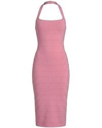 retroféte - Strapless Midi Dress With A Halterneck - Lyst