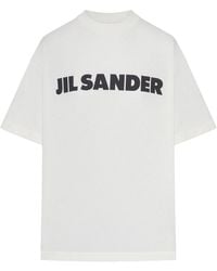 Jil Sander - Cotton T-Shirt With Logo - Lyst