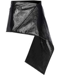 Courreges - Fold Vinyl Mini Skirt - Lyst