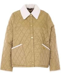 Barbour - Icons Cropped Quilted Jacket - Lyst