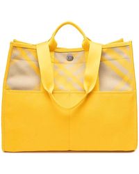 Burberry - Leather Tote Bag - Lyst