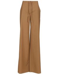 Max Mara - Wool Canvas Jogging Trousers - Lyst