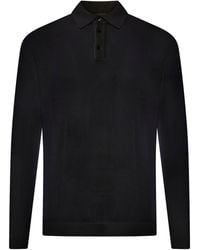 Roberto Collina - Fine Cotton Knit Polo Shirt - Lyst