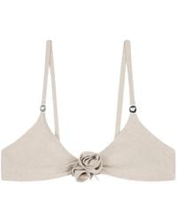 Coperni - Linen Flower Bikini Top - Lyst