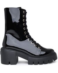 Stuart Weitzman - Patent Leather Soho Boots - Lyst