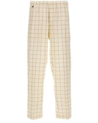 Undercover - All-Over Checkered Pants With Elastic Waistband - Lyst