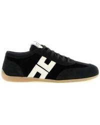 Elisabetta Franchi - Nappa And Velvet Sneakers - Lyst