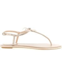 Rene Caovilla - Peach Flower Sandals - Lyst