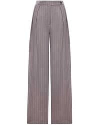 Dries Van Noten - Wide-Leg Pinstriped Fabric Trousers With Pleats - Lyst