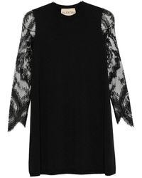 Valentino - Lace Detail Mini Dress - Lyst