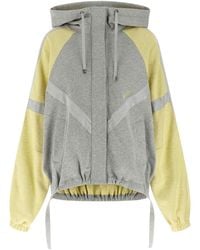 The Attico - Double American Fleece Bomber Jacket - Lyst