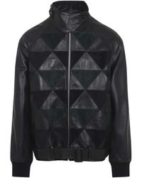 Lanvin - Intarsia Bomber Jacket - Lyst