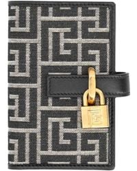Balmain - Monogram Card Holder With Padlock - Lyst