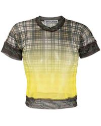 OTTOLINGER - Checked Cropped T-shirt - Lyst