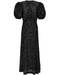 ROTATE BIRGER CHRISTENSEN - All-Over Sequin-Embellished Midi Dress With Ribbon Fastening - Lyst