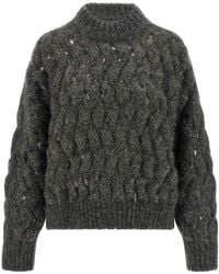 Brunello Cucinelli - Rundhalspullover - Lyst