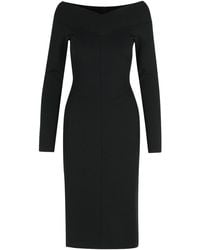 Stella McCartney - Viscose Blend Midi Dress With Exposed Shoulders - Lyst