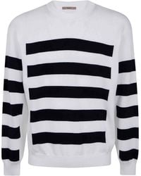 Nuur - Two Tone Stripes Crew Neck Sweater - Lyst