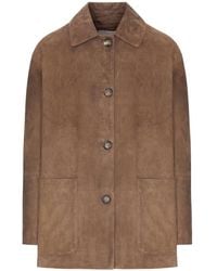 Max Mara - Suede Lambskin Overshirt - Lyst