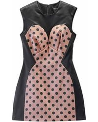 Marc Jacobs - Seamed Up Dots Satin Dress - Lyst