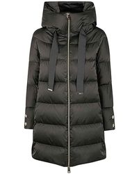 Herno - A-Shape Satin Down Jacket With Hood - Lyst