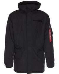 Alpha Industries - Jacket With Striped Hoodie - Lyst