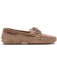 Tod's - Gommino Suede Boat Loafers - Lyst