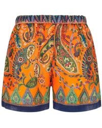 Etro - Ramie Shorts - Lyst