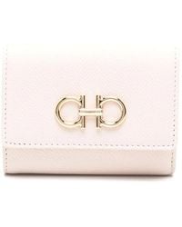 Ferragamo - The Gancini Leather Trifold Wallet - Lyst