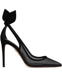Aquazzura - Bow Tie Mesh Pump T 105 - Lyst