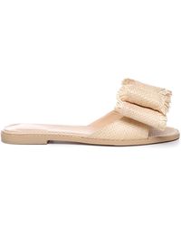 Mach & Mach - Flat Sandal In Rope And Leather - Lyst