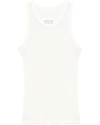 Maison Margiela - Silk Ribbed Tank Top - Lyst