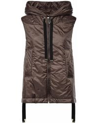 Max Mara - Padded Vest With Canvas Hood - Lyst