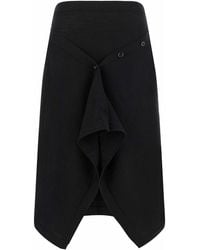 Lemaire - Button Asymmetrical Skirt - Lyst