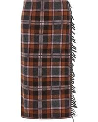 Guest In Residence - Tartan Wrap Wool-Cashmere Skirt - Lyst