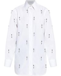 Stella McCartney - Lead-Free Crystal Embellished Oxford Shirt - Lyst