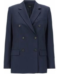 Theory - Blazer Doppiopetto - Lyst