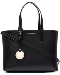 Emporio Armani - Hammered Faux Leather Tote - Lyst