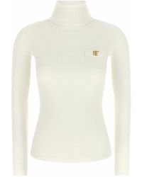 Elisabetta Franchi - Turtleneck Embroidery Jour - Lyst
