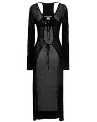 ANDREADAMO - Openwork Long Cardigan - Lyst