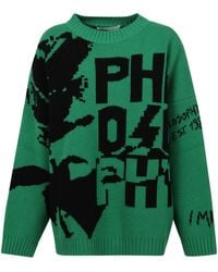 Philosophy Di Lorenzo Serafini - Intarsia-Knit Virgin-Wool Jumper - Lyst