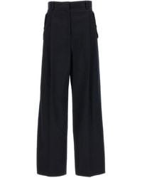 Lanvin - Loose Leg Front Pleat Pants - Lyst