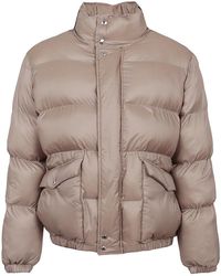McQueen - Graffiti-Printed Collar Quilted Puffer Jacket - Lyst