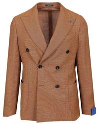Guarinucci - Double-Breasted Wool Blazer - Lyst