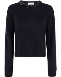 Semicouture - Denny Short Sleeves Round Neck Sweater - Lyst